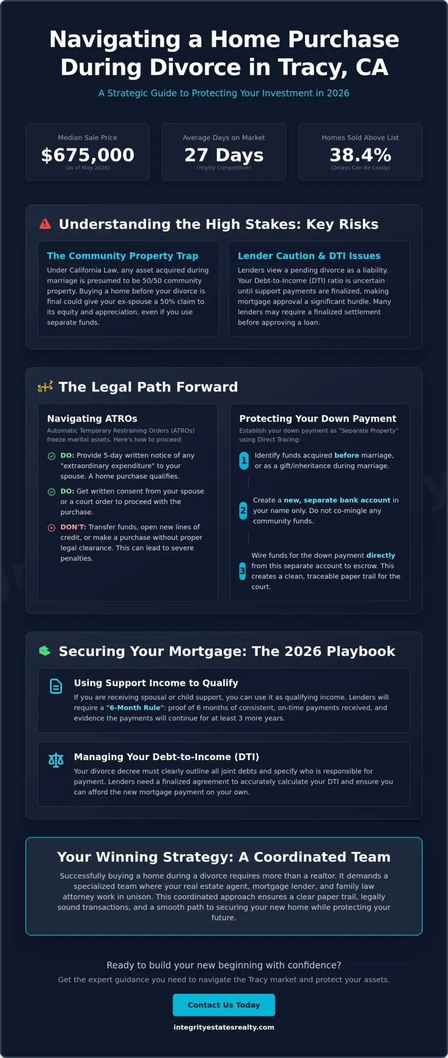 Buying a Home While Going Through a Divorce in Tracy, CA: The 2026 Strategic Guide